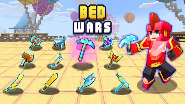Bed Wars MOD APK Weapons