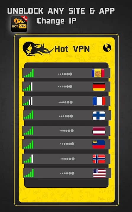 HOT VPN Pro MOD APK Change IP