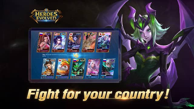 Heroes Evolved MOD APK Fight for country
