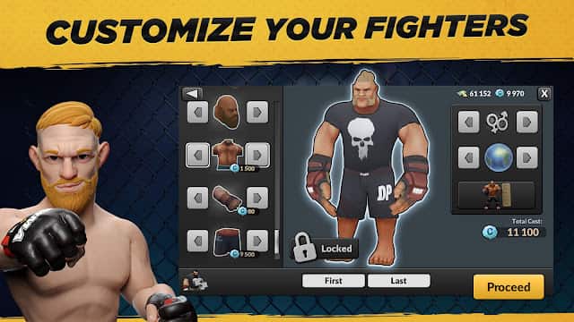 MMA Manager MOD APK Customize character