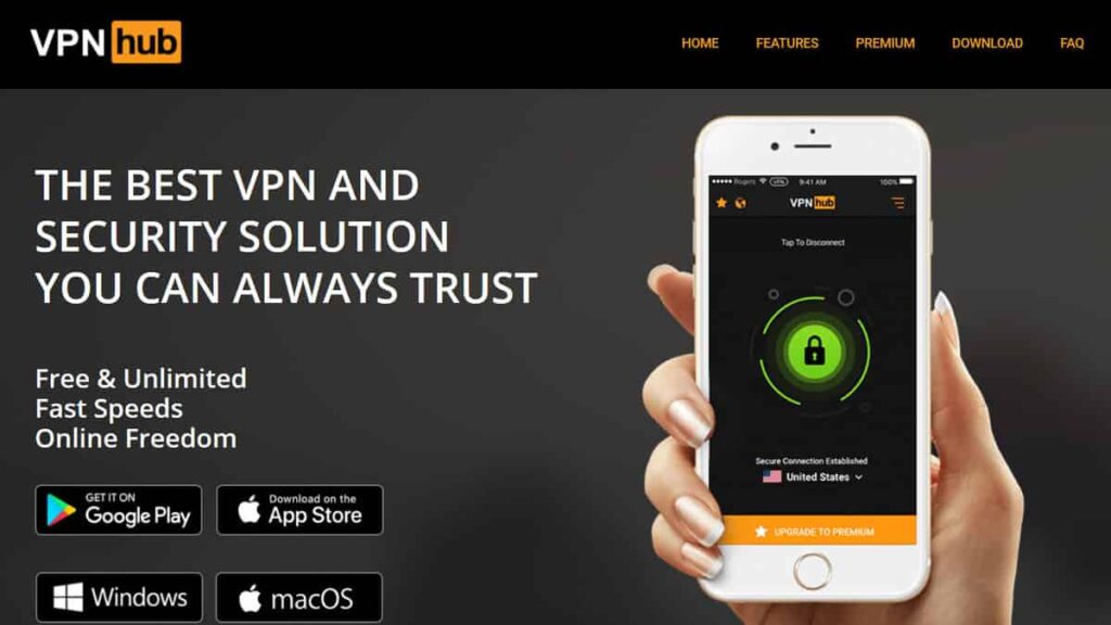 VPNhub MOD APK Security solution